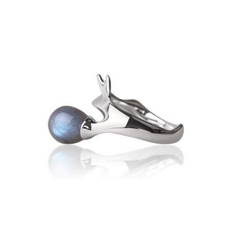 Branch ring med Labradorite, sølv