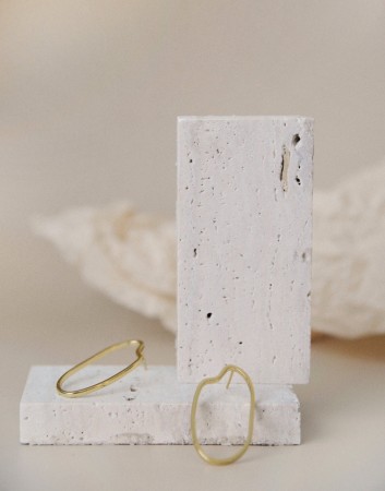 Puffy Line Stud Earrings